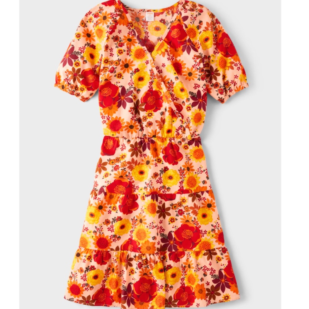 Floral cotton Tiered Dress